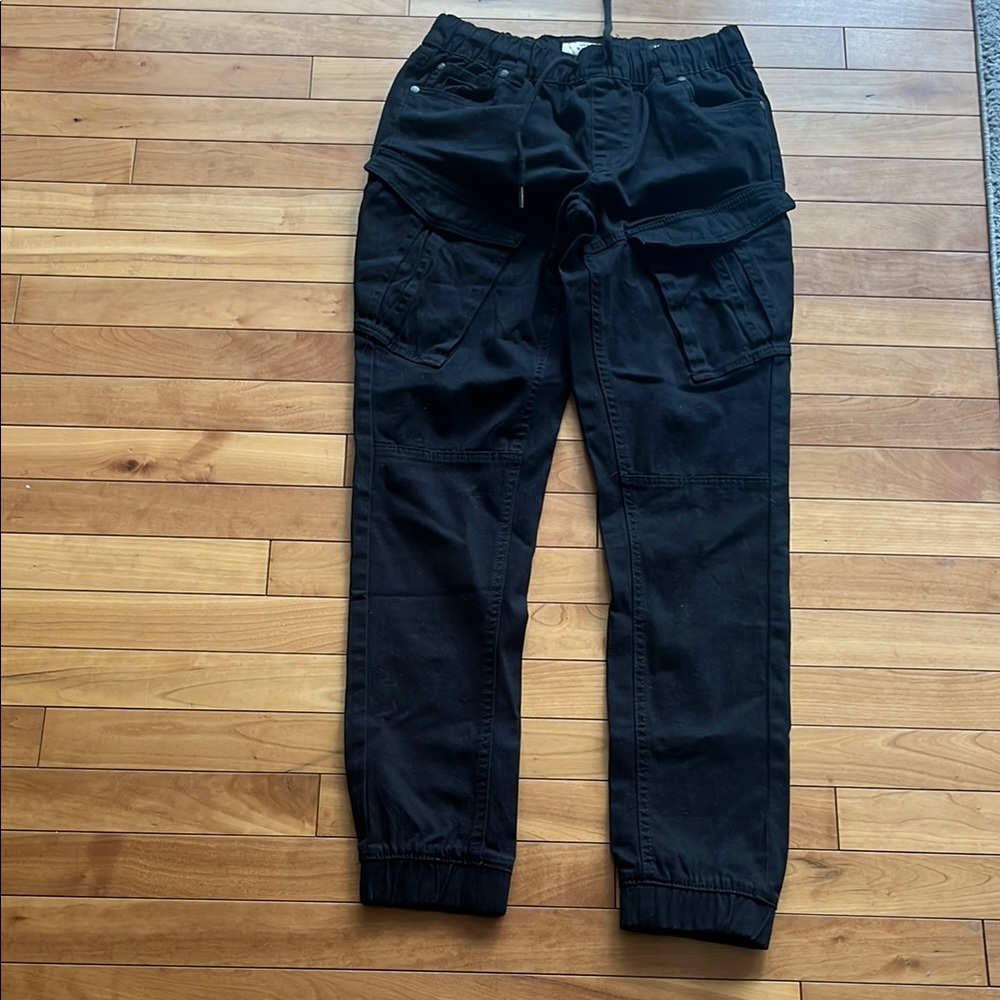 DNM Works Black Cargo Jogger Pants XS